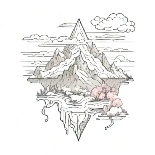 Mountain Landscape With Hidden Pink Floyd References