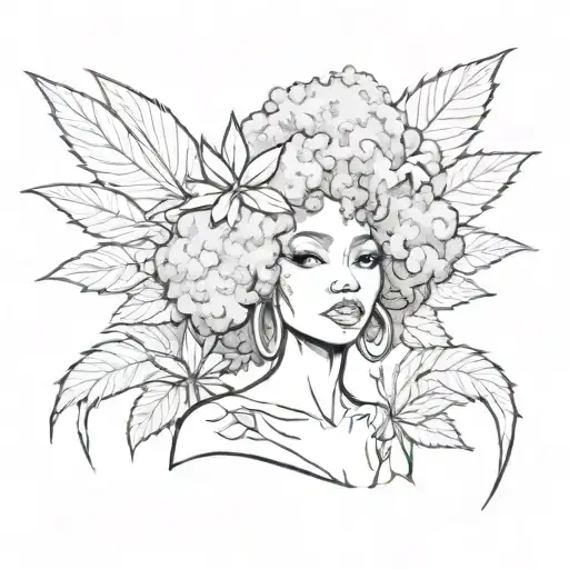 Afro Fairy With Marijuana