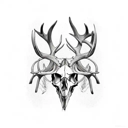 Elk Antlers And Skull