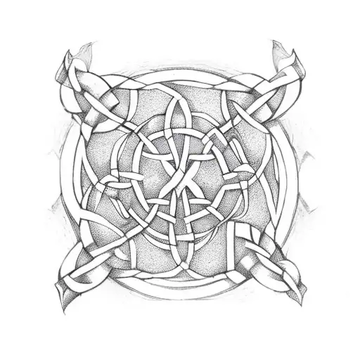A Celtic Knot Design Incorporating Elements Of Armenia And Ireland