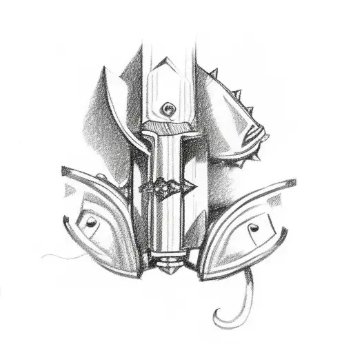 Dagger Guns Gambling Money Letters