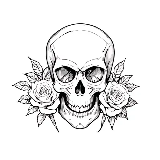 Skull And Roses And Spiders