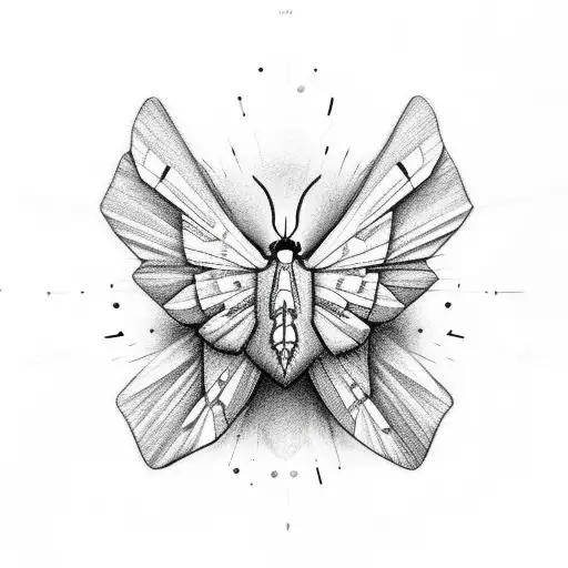 Angelic Moth And Connected To Sad Eyes Fine Line Art