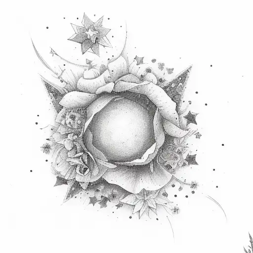 Flowers With Stars And Space