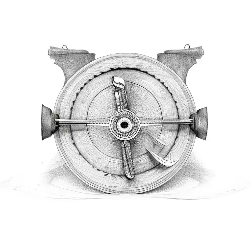 Carriage Wheel And Guitar