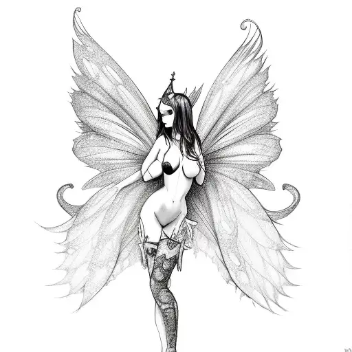 Sexy Fairy With Beautiful Wings
