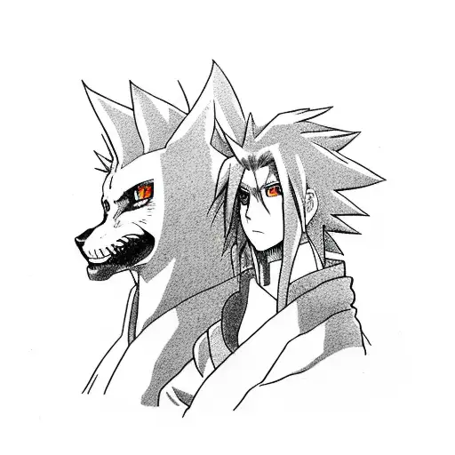 Madara Uchiha And Kurama From Naruto Anime