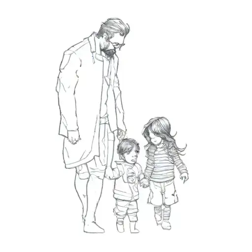 A Father And His Children