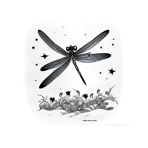 Dragonfly With Star