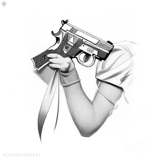 Gun With A Ribbon That Says Mccormick