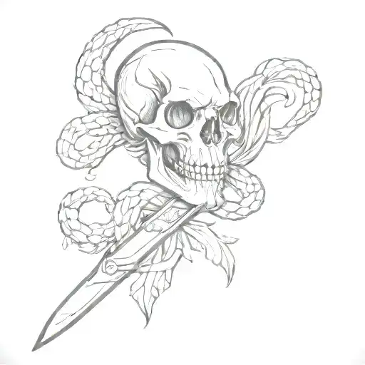 Snake Skull Dagger