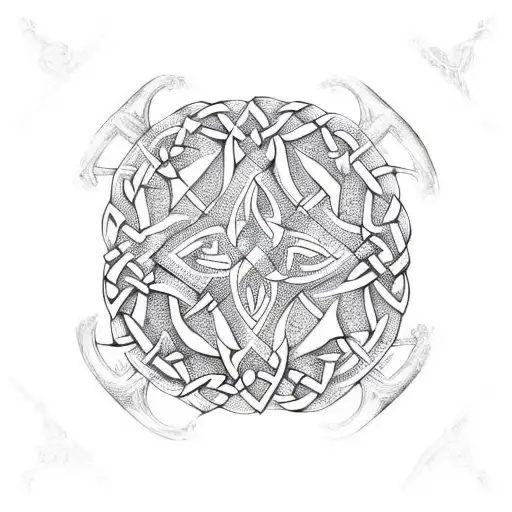 Celtic Pattern With 4 Elements