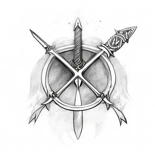 Witcher's Sword With Text Don't Forget Written With Runes