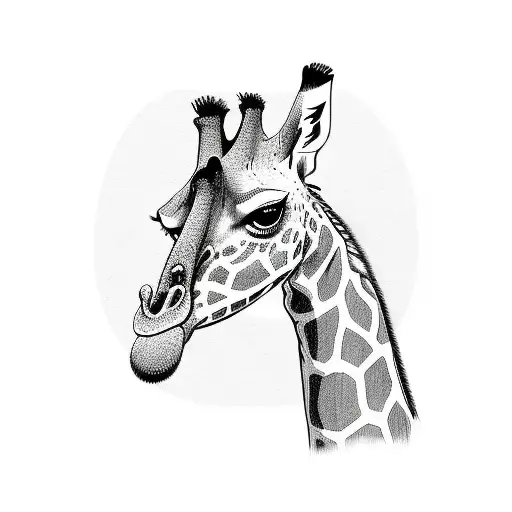 Cartoon Giraffe Wearing A Turtleneck