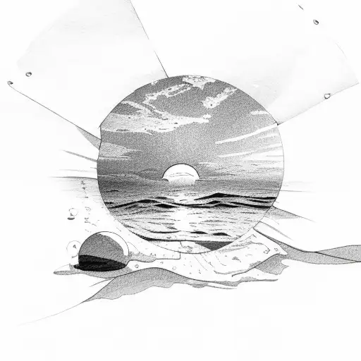 Beach Sunset Reflection