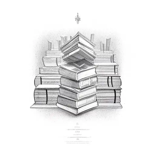 An Intricate Design Of A Library With Classic Literature Titles As Book Spines