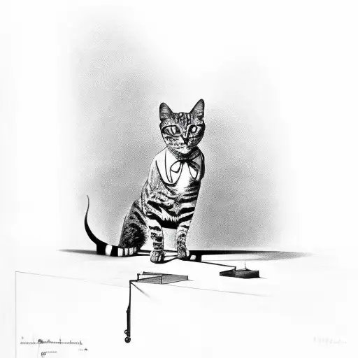 Salvador Dali With Music And Cat