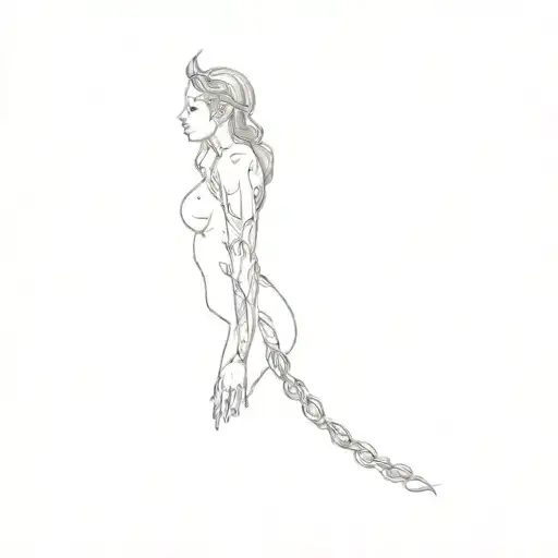 A Zodiac Sign On A Woman's Shoulder