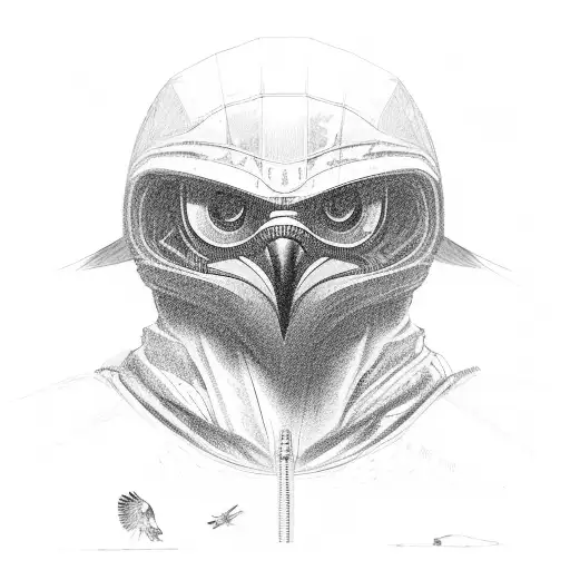 Falcon With Hood