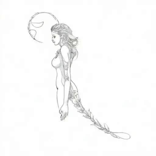 A Zodiac Sign On A Woman's Shoulder