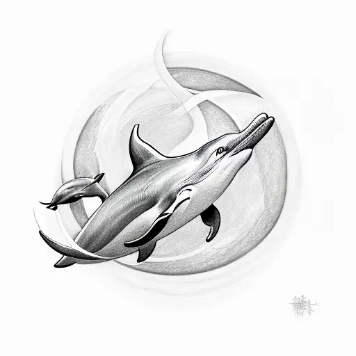 Infinity Symbol With A Dolphin