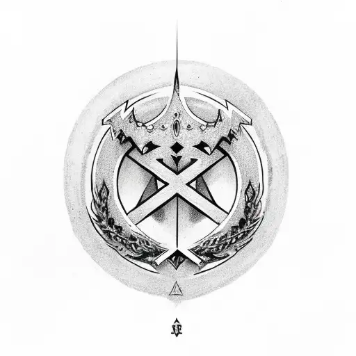 Anarchy Sign With Crown