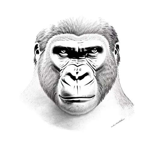 Muscular Gorilla Meditating