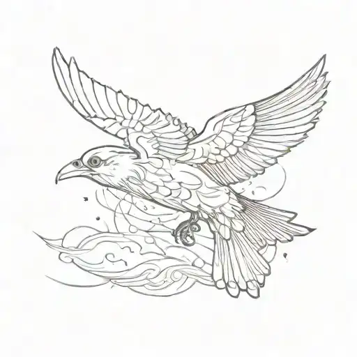 Bird Soaring With 1937-2023 Underneath It