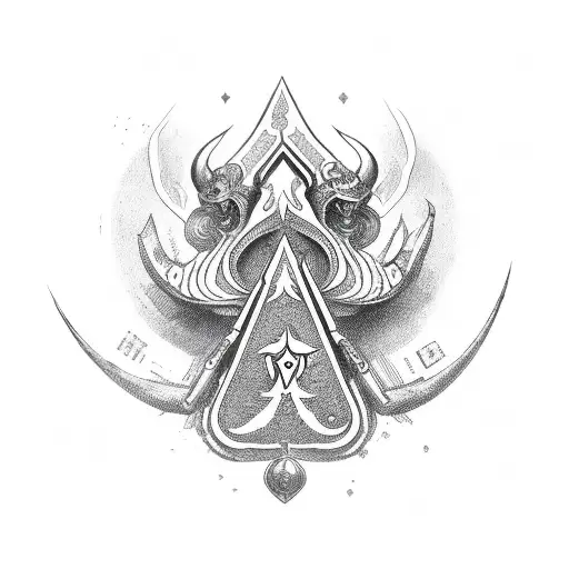 Ace Of Spades With Scorpio And Wawes