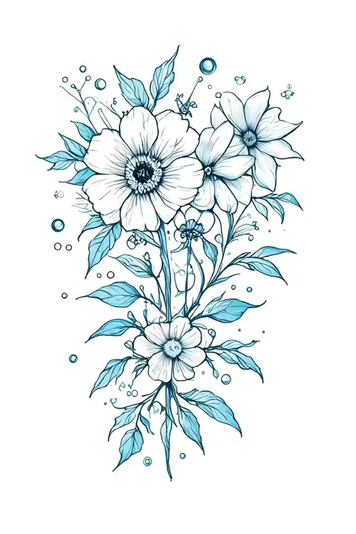 Chemistry Polymer Floral Fine Line