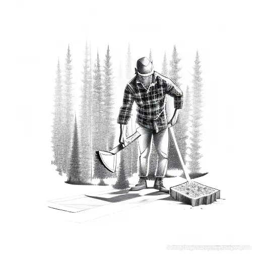 Lumber Jack Cutting A Marijuana Plant