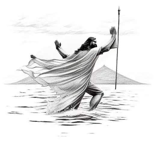 A Modern Interpretation Of Jesus Walking On Water In The Sea Of Galilee