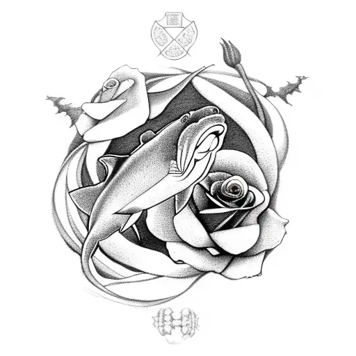 Nurse Shark With Roses