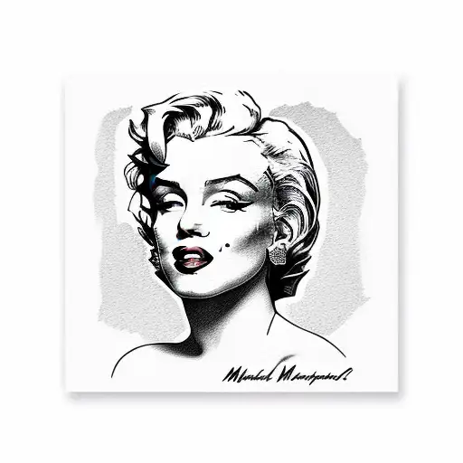 Marilyn Monroe Portrait With Stamp Of Approval