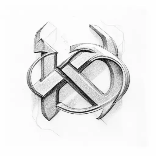 Initials P J With Infinity Symbol