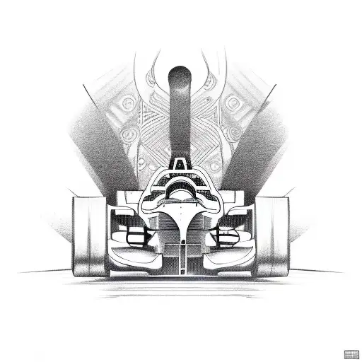 A Car Racing Through A Tunnel Made Of Adhd Symbols And Patterns