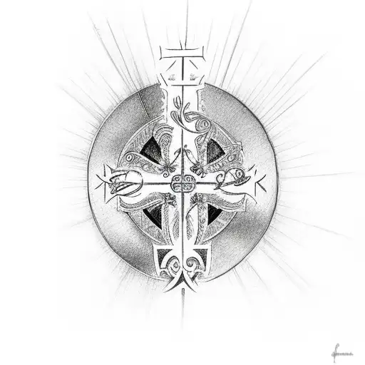 Christian Cross With A Bible Quote