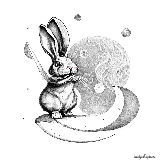 Bunny On The Crescent Moon