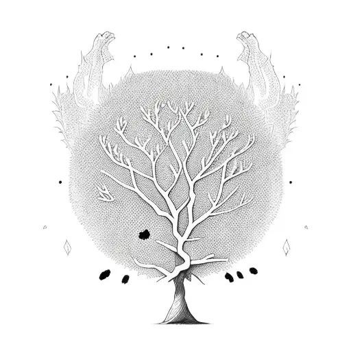 Tree Made Out Of Cat Paws