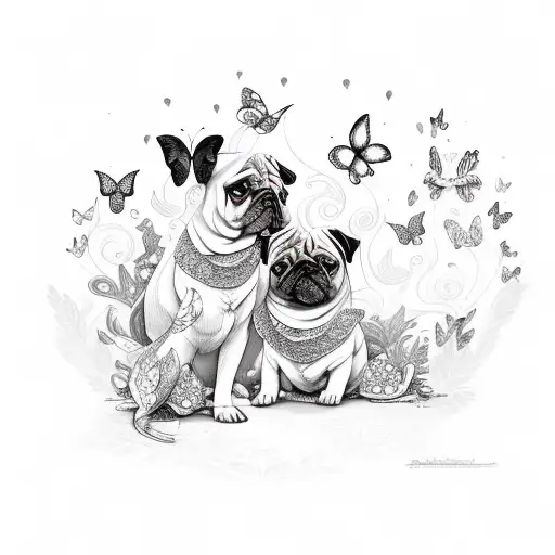 Pugs And Butterflies And Mom