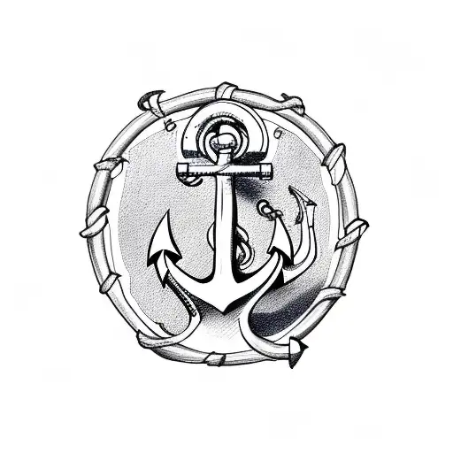Caption Navy Anchor