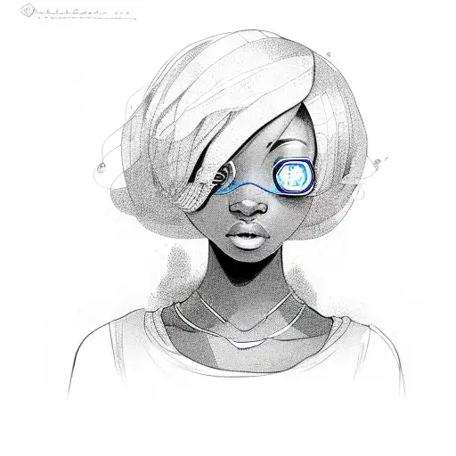 Black Girl With Blue Camera