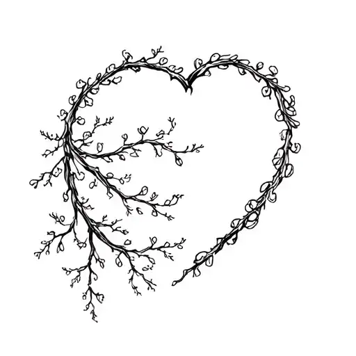 Heart Shaped Tree Branches That Extend Around To Create An Arm Bracelet