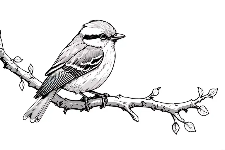 Quaker Bird On A Branch