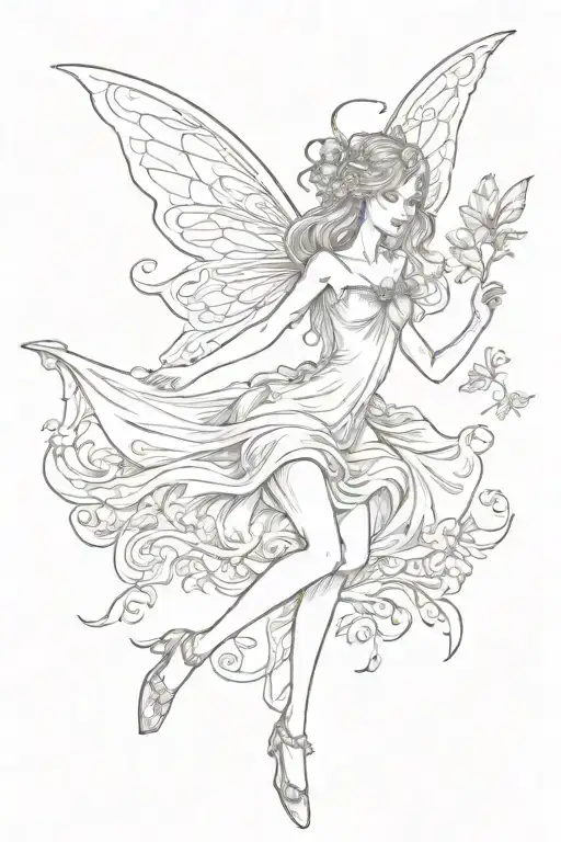 Mysterious Earthy Little Fairy Flying