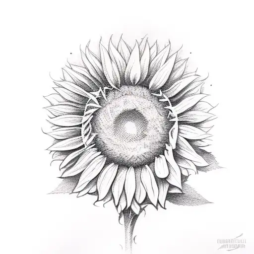 Two Female Symbols With Sunflowers