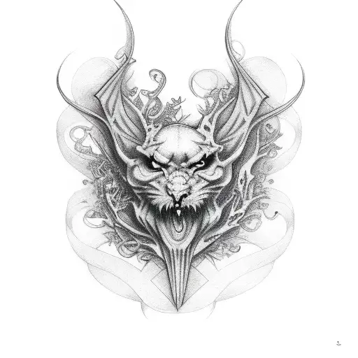 Gothic Pattern Tattoo Sketch