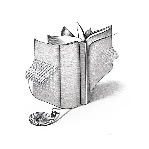 Open Book With Treble Clef And Notes Coming Out The Pages