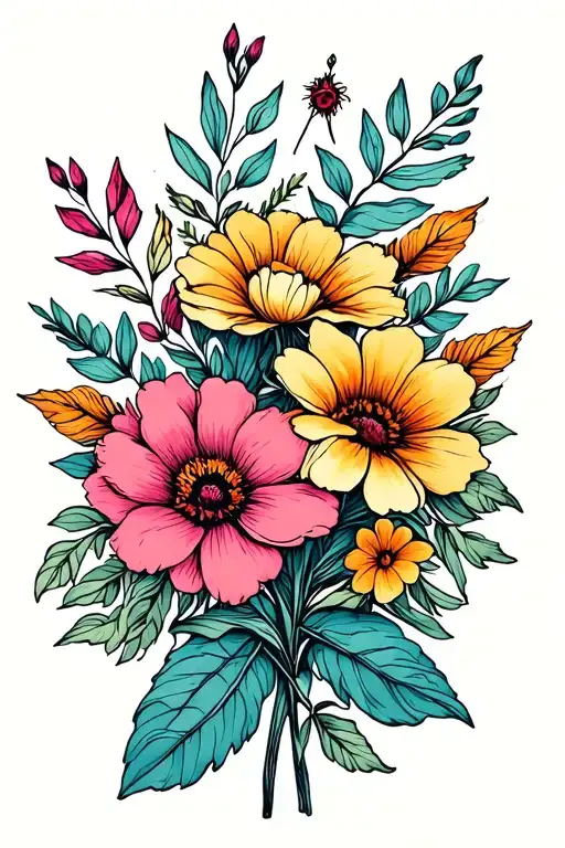 August And September Birth Month Flowers Intertwined Symbolizing Forever