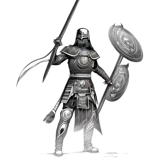 Fallen Warrior With Shield